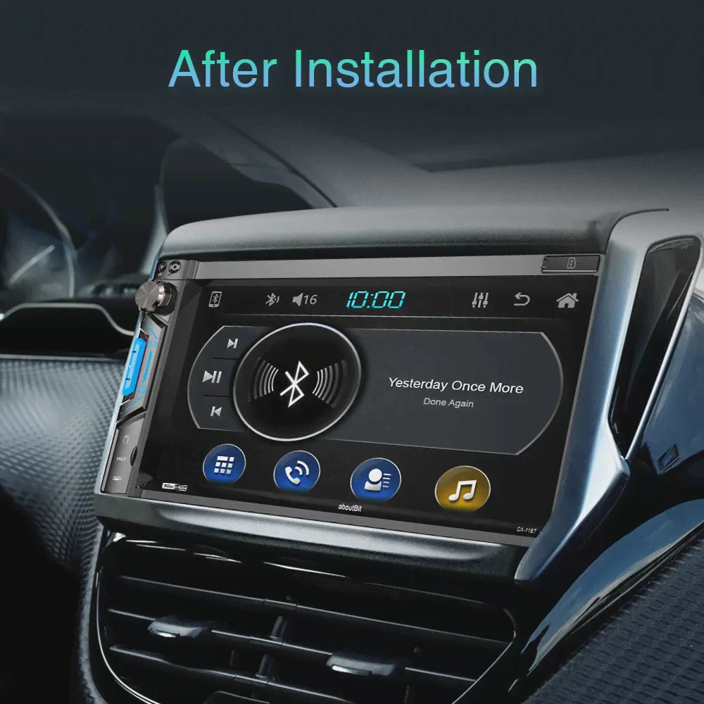 🛍 Автомагнитола GRANDnavi 2din для Carplay 71BTC, автомагнитола 2 Din с зеркальным соединением, Bluetooth, USB, SD, микрофоном, FM-радио 7 дюймов, универсальная