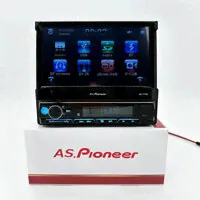Автомагнитола 1 Din c выдвижным экраном, 7 дюймов, сенсорный экран, Bluetooth, AUX, SD, USB, громкая связь