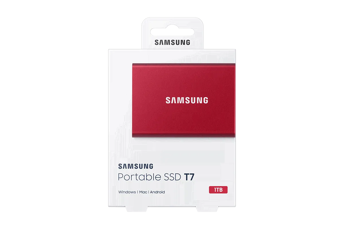SSD накопитель Samsung T7 MU-PC1T0R 1 Тб, красный-2
